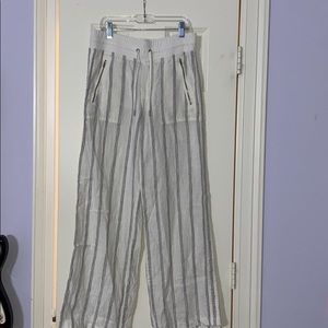 ATHLETA drawstring pants w/ silver zipper pockets